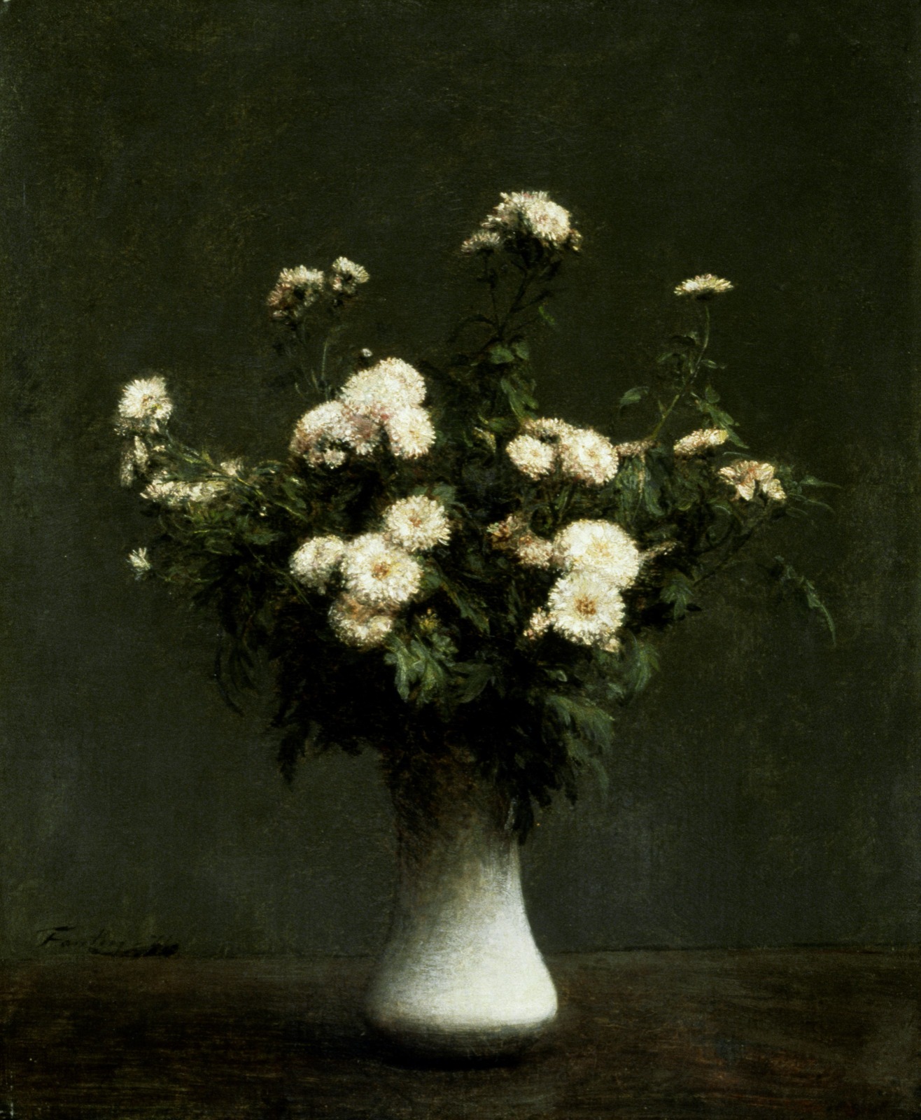 Henri Fantin-Latour – Vase of Chrysanthemums, oil on canvas, 1871